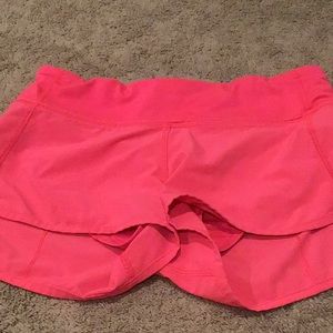 Lululemon hot pink shorts size 4 length 2.5